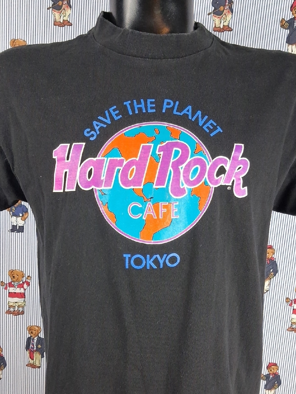 Vintage Hard Rock Cafe Tokyo Japan Classic Globe Graphic LRG Black T-shirt